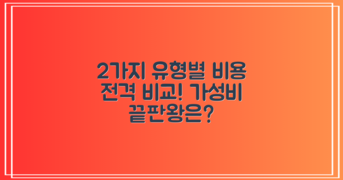 2가지 유형별 비용 비교