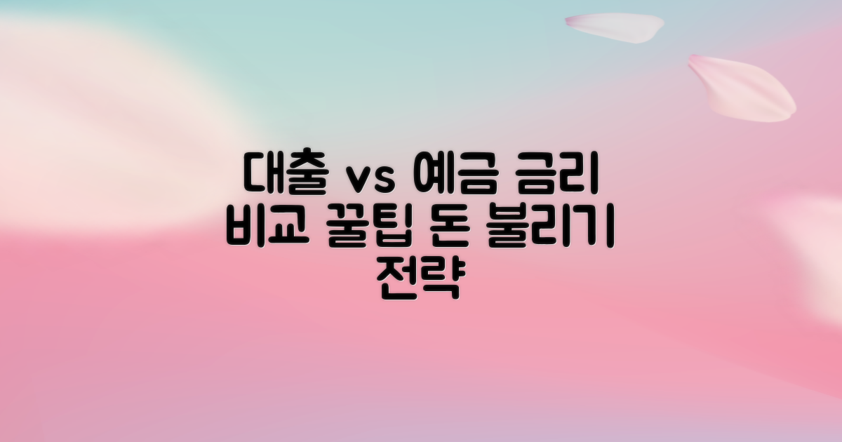 대출 vs 예금 금리 비교