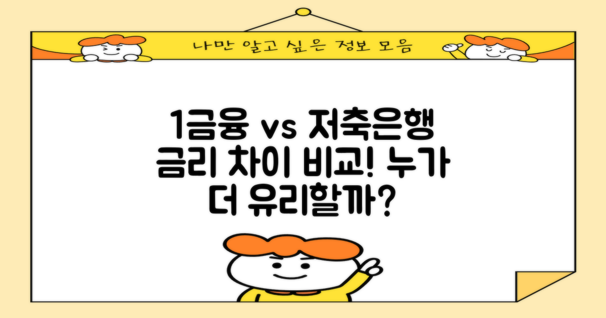 1금융 vs 저축은행 금리 차이
