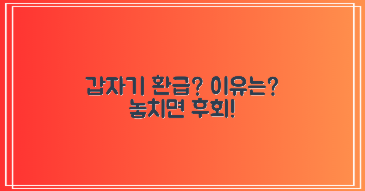 왜 갑자기 환급될까?