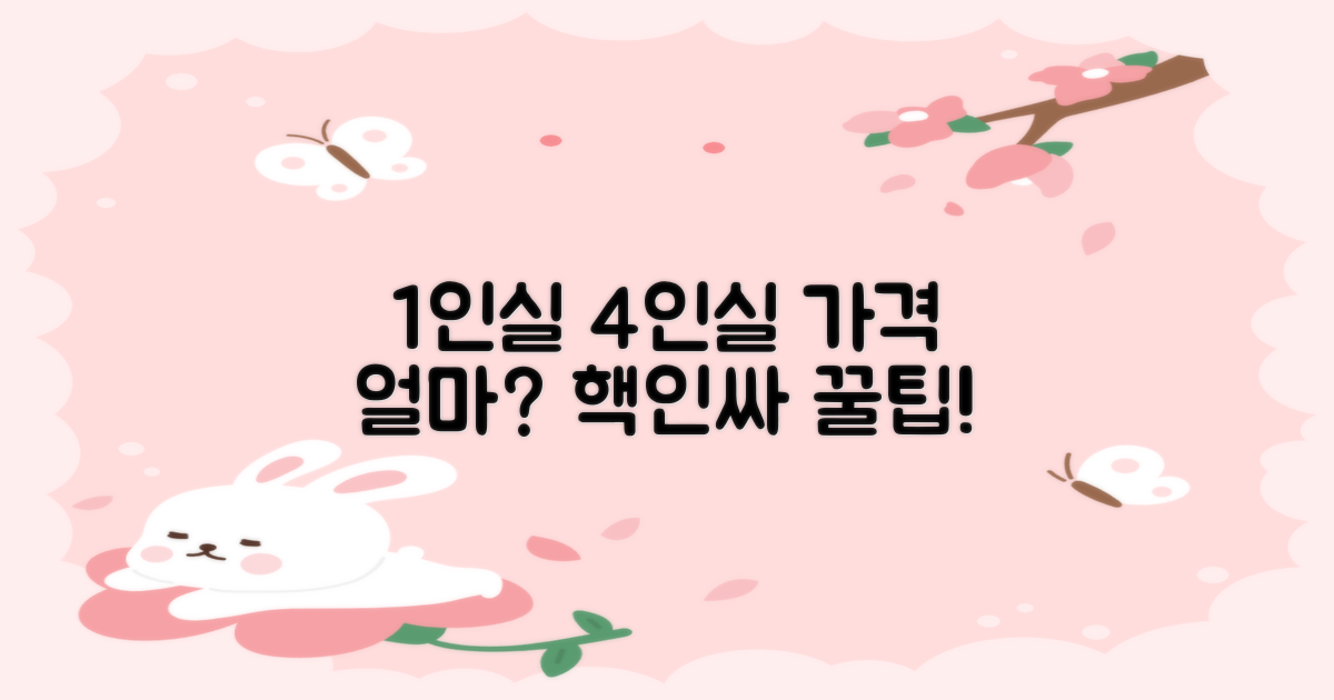 1인실부터 4인실까지, 가격은 얼마일까?