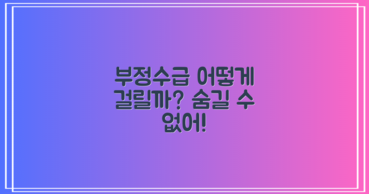 부정수급, 어떻게 걸릴까?