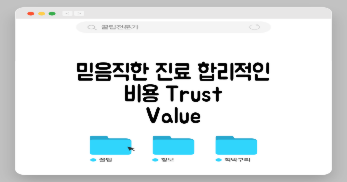 믿음직한 진료, 합리적인 비용